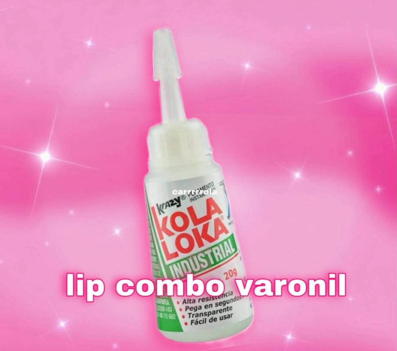 a bottle of liquid with the words i m oa in it